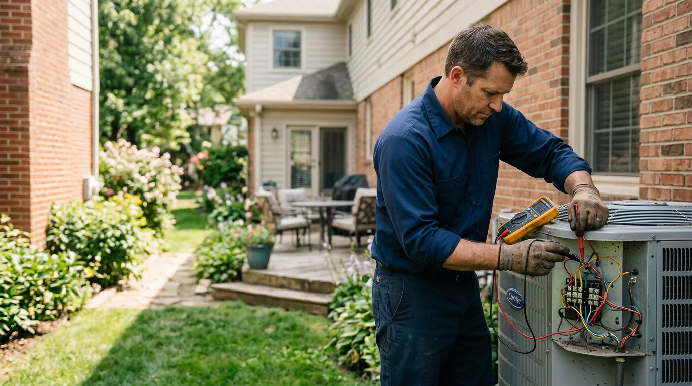 HVAC technician working near Browns Valley, CA